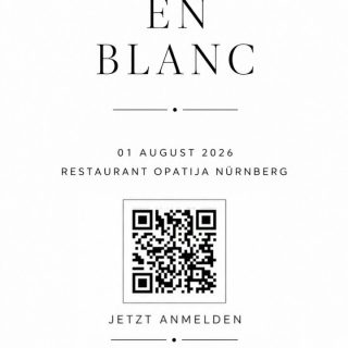 It’s finally happening. Our very first Dîner en Blanc is here.

An evening of great food, meaningful conversations and women gathering around one table.

Seats are limited. Wear white. Sit with us.

Scan the QR code and join us.

#HerFineDining #DinerEnBlanc #WomenDiningTogether #NurembergEvents #FineDiningExperience